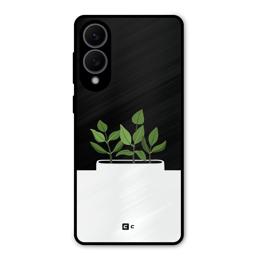 Beautiful Plant Pot Minimalistic Metal Back Case for Galaxy S25 Edge