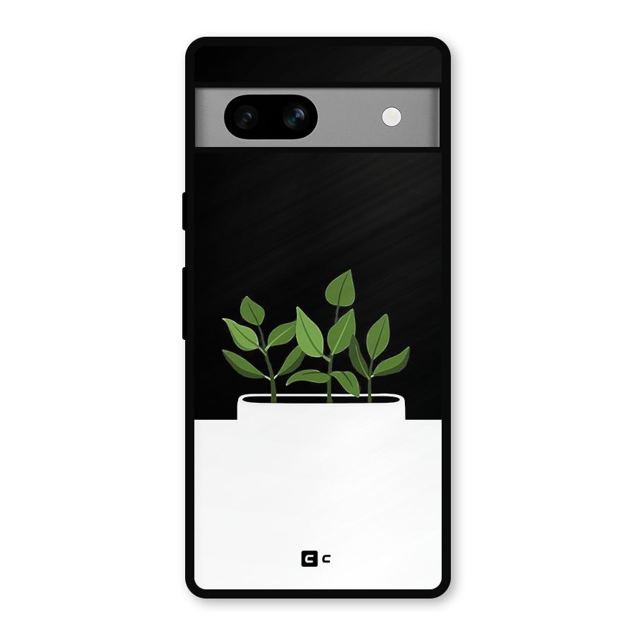 Beautiful Plant Pot Minimalistic Metal Back Case for Google Pixel 7a