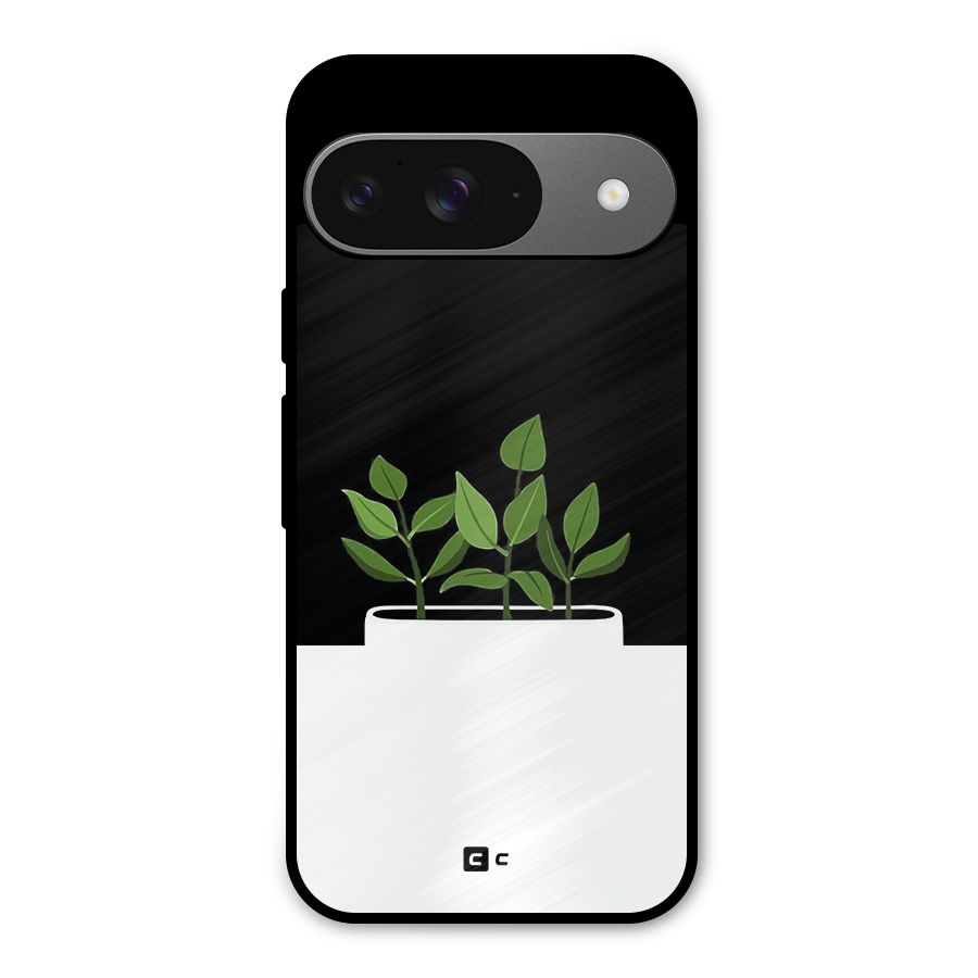 Beautiful Plant Pot Minimalistic Metal Back Case for Google Pixel 9