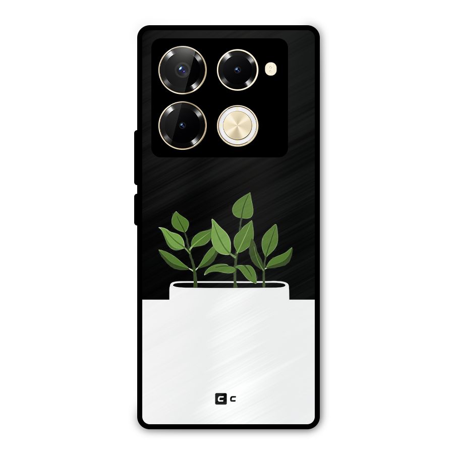 Beautiful Plant Pot Minimalistic Metal Back Case for Infinix Note 40 Pro Plus