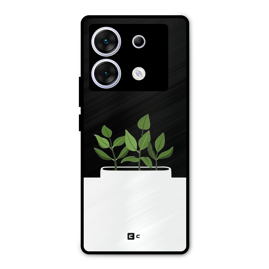 Beautiful Plant Pot Minimalistic Metal Back Case for Infinix Zero 30 5G