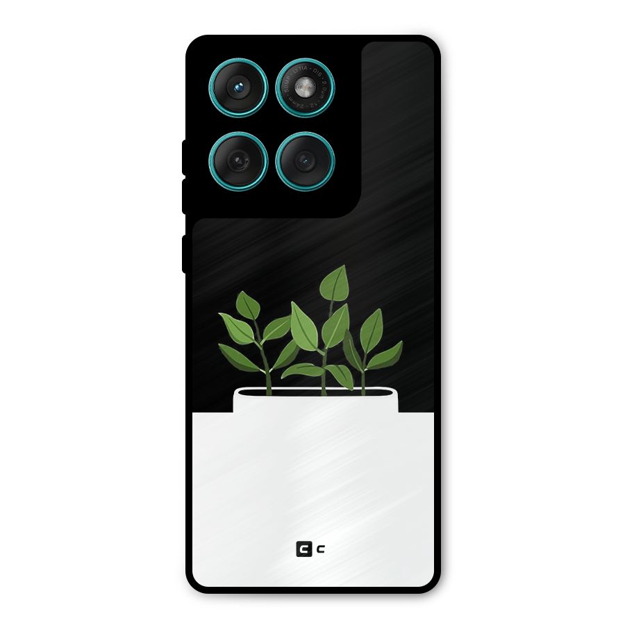 Beautiful Plant Pot Minimalistic Metal Back Case for Motorola Edge 60 Fusion
