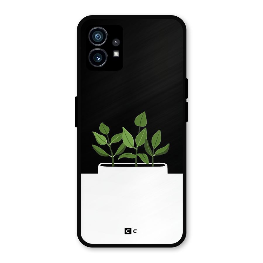 Beautiful Plant Pot Minimalistic Metal Back Case for Nothing Phone 1