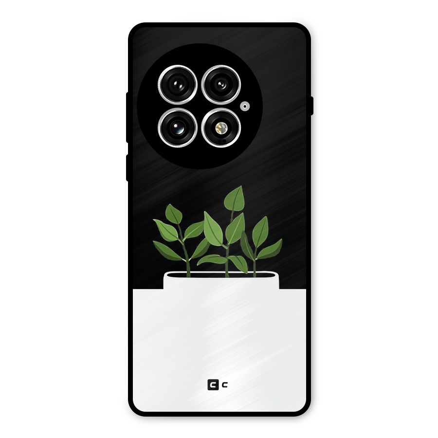 Beautiful Plant Pot Minimalistic Metal Back Case for OnePlus 13