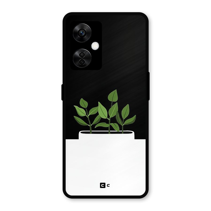 Beautiful Plant Pot Minimalistic Metal Back Case for OnePlus Nord CE 3 Lite