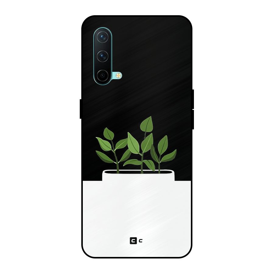 Beautiful Plant Pot Minimalistic Metal Back Case for OnePlus Nord CE 5G