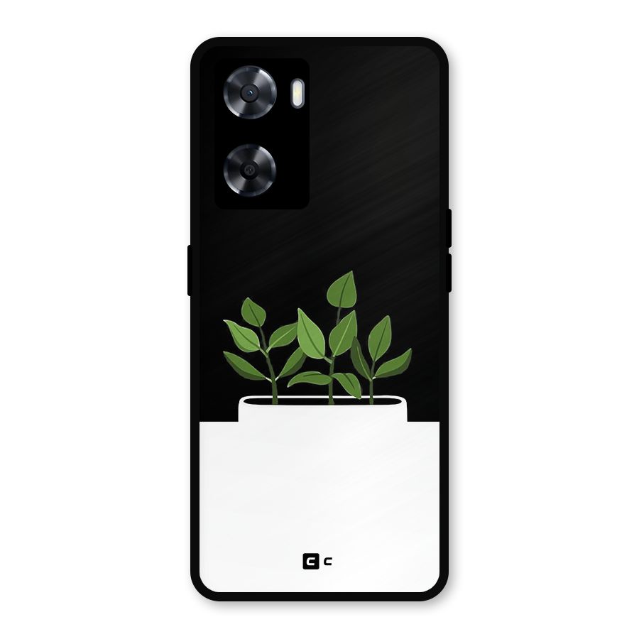 Beautiful Plant Pot Minimalistic Metal Back Case for Oppo A77
