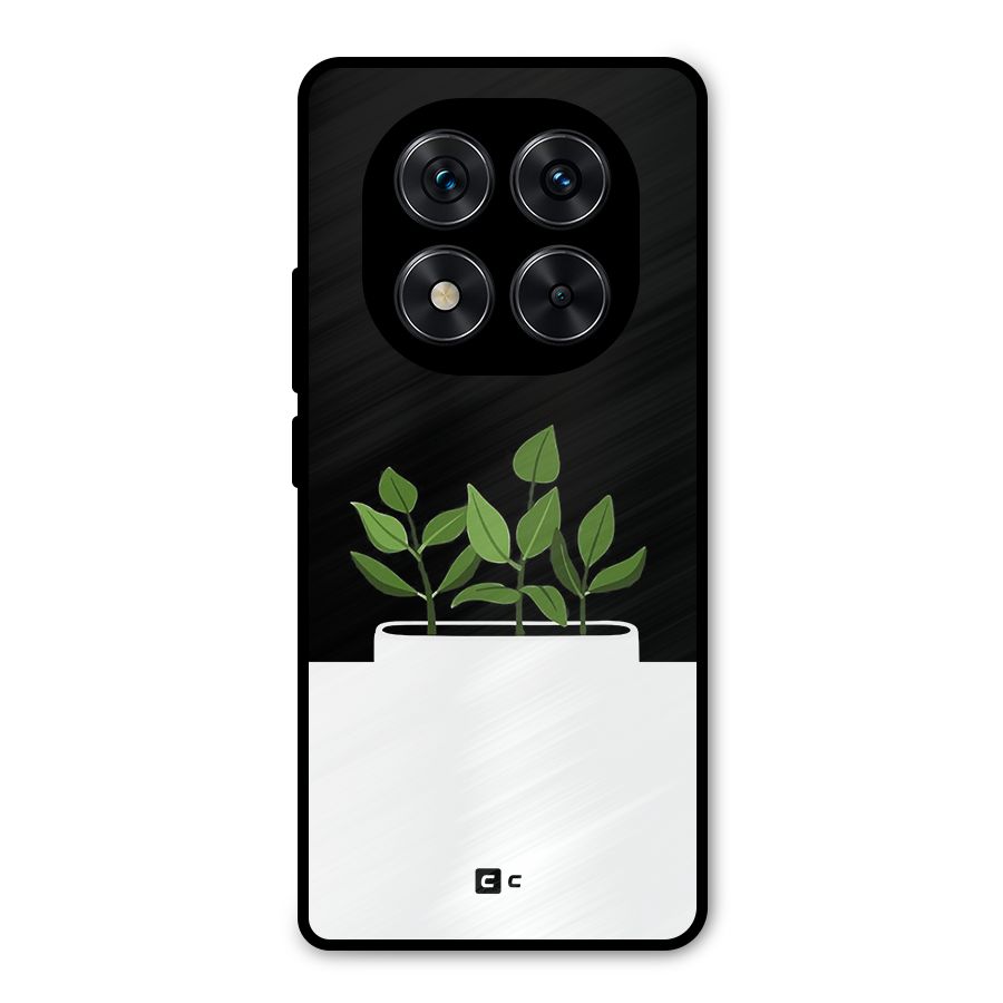 Beautiful Plant Pot Minimalistic Metal Back Case for Poco X7
