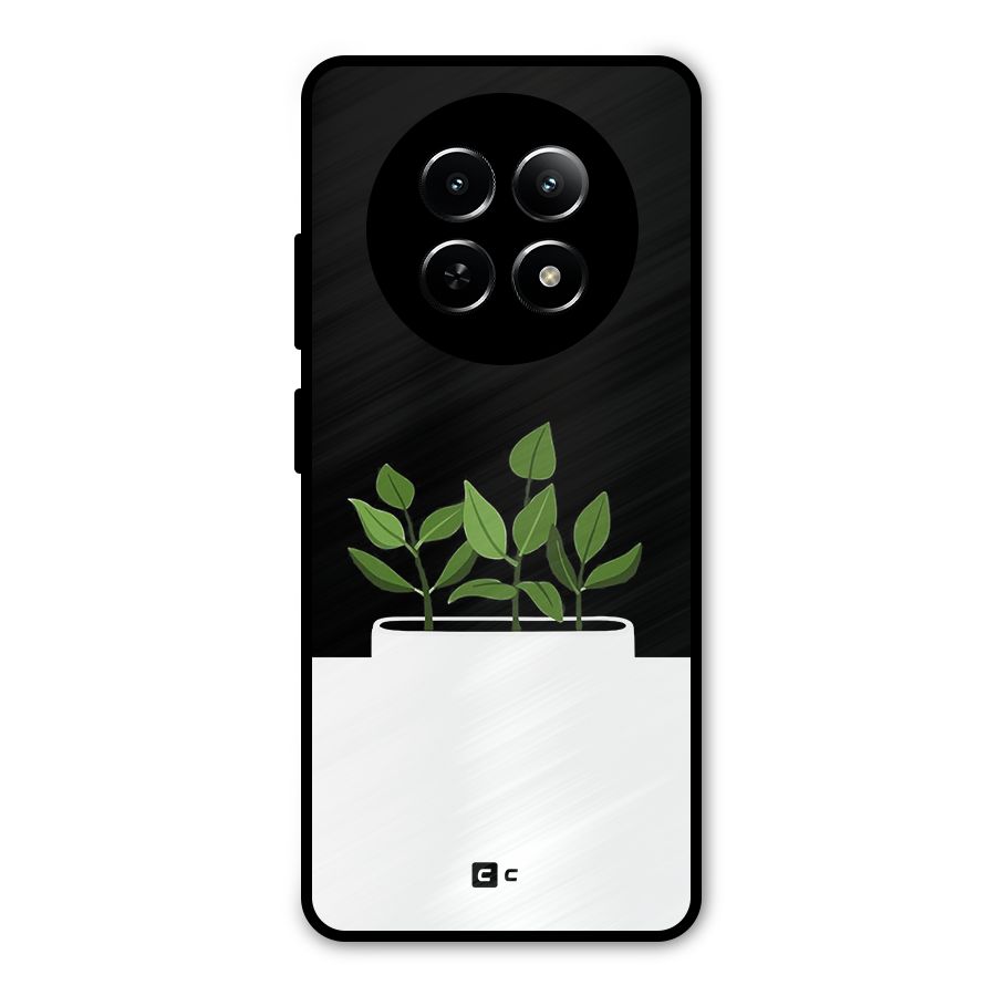 Beautiful Plant Pot Minimalistic Metal Back Case for Realme 12 5G