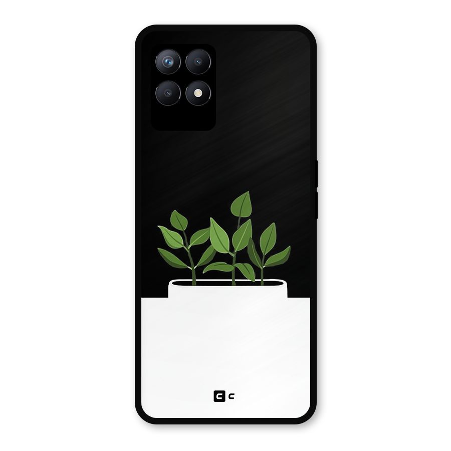Beautiful Plant Pot Minimalistic Metal Back Case for Realme 8i