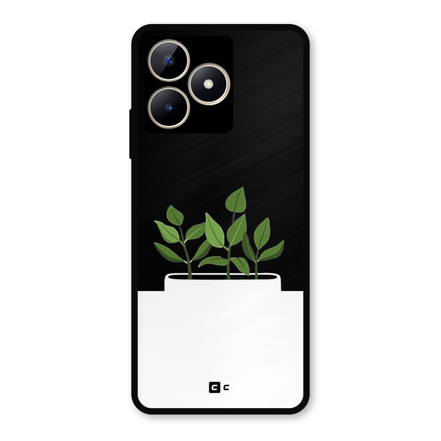 Beautiful Plant Pot Minimalistic Metal Back Case for Realme C53