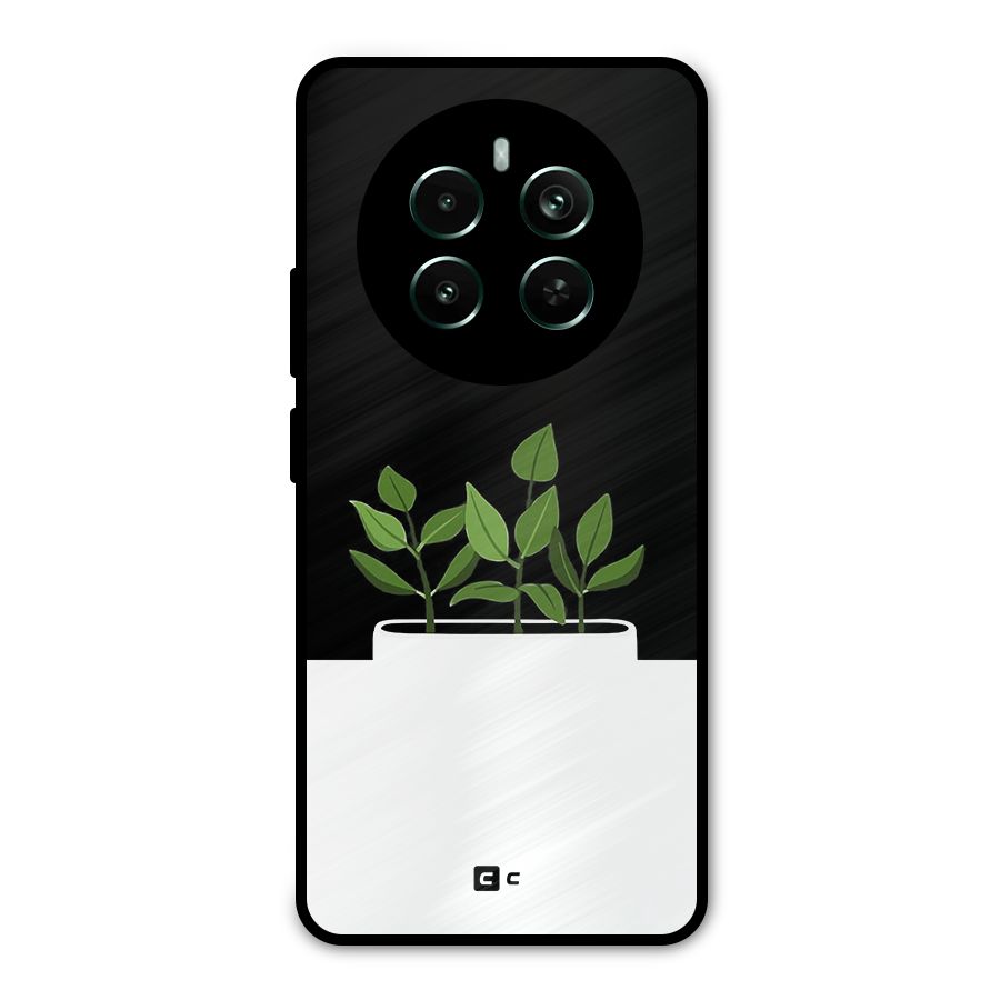 Beautiful Plant Pot Minimalistic Metal Back Case for Realme Narzo 70 Pro