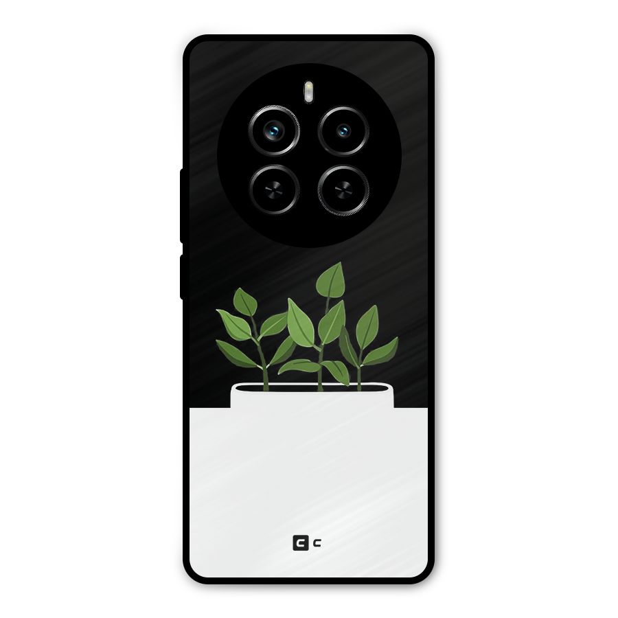Beautiful Plant Pot Minimalistic Metal Back Case for Realme P1 Pro
