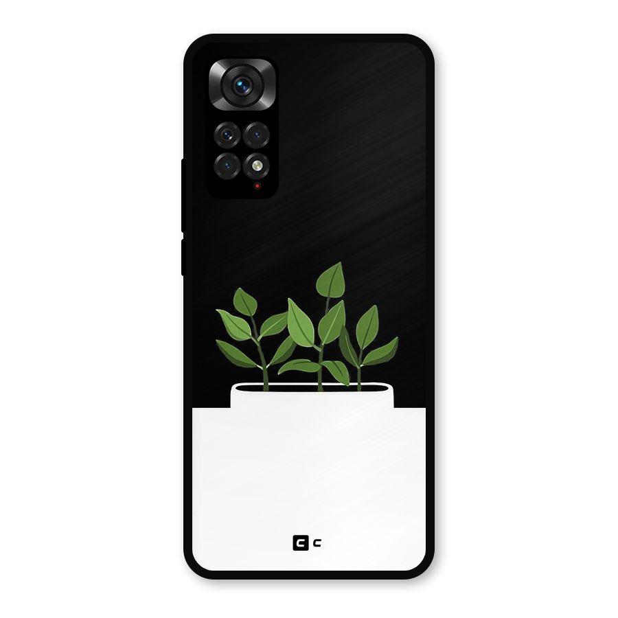 Beautiful Plant Pot Minimalistic Metal Back Case for Redmi Note 11s