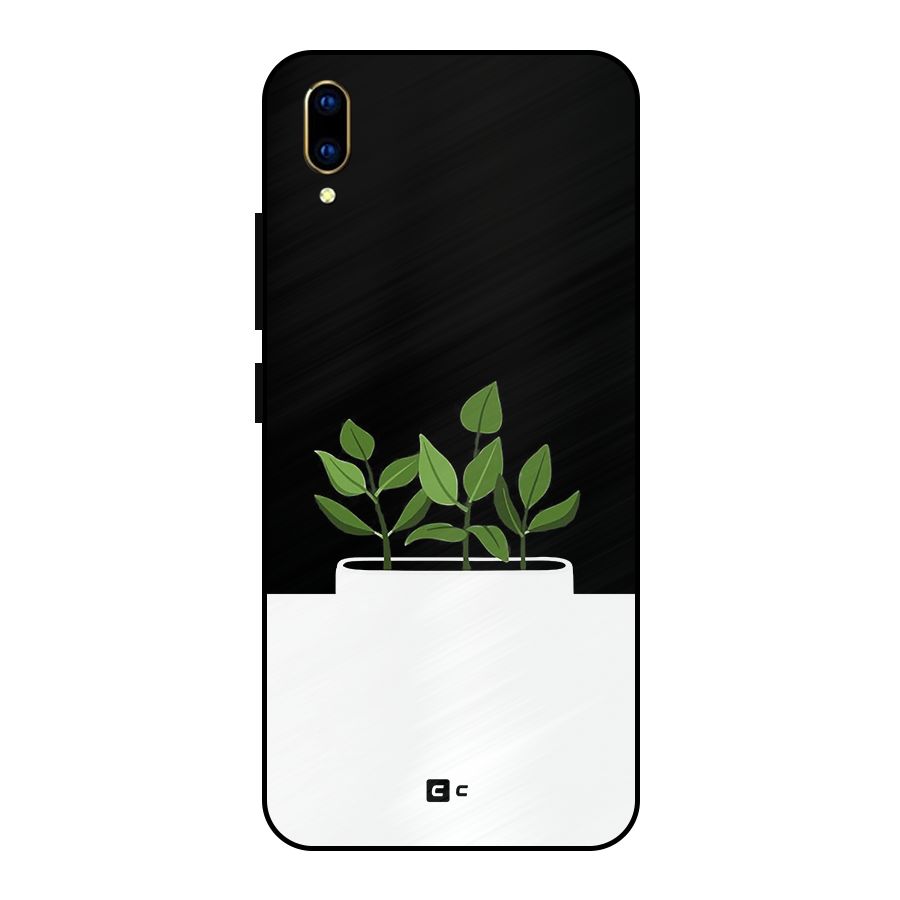 Beautiful Plant Pot Minimalistic Metal Back Case for Vivo V11 Pro