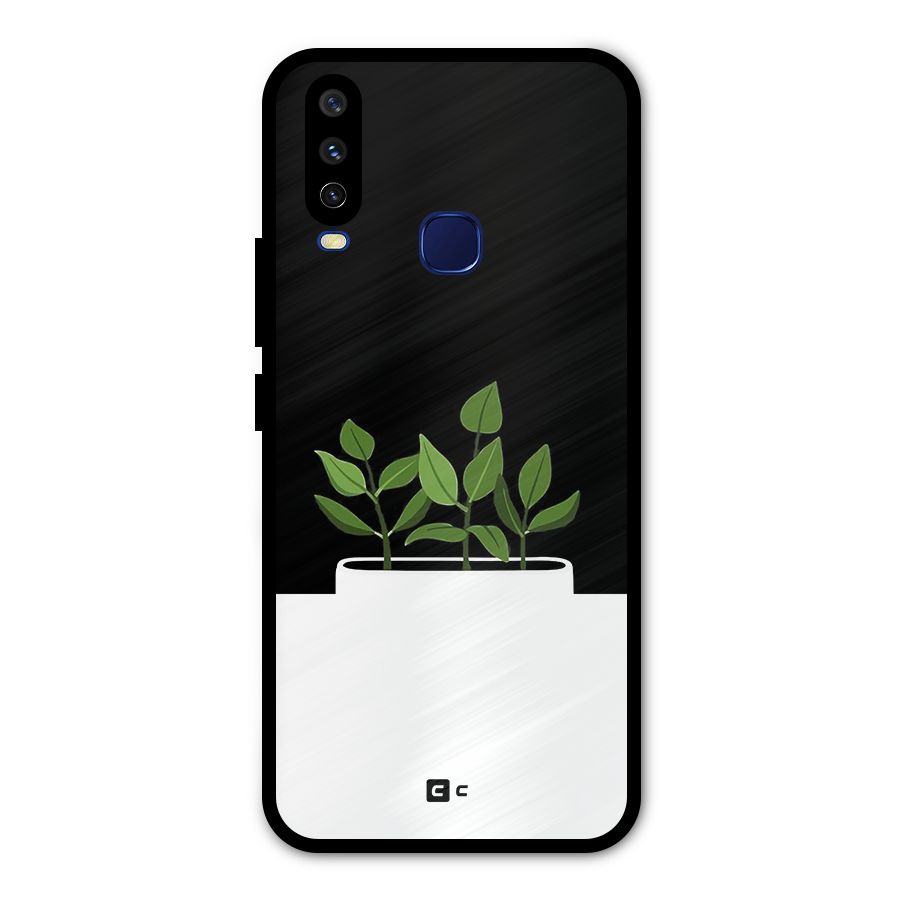 Beautiful Plant Pot Minimalistic Metal Back Case for Vivo V17
