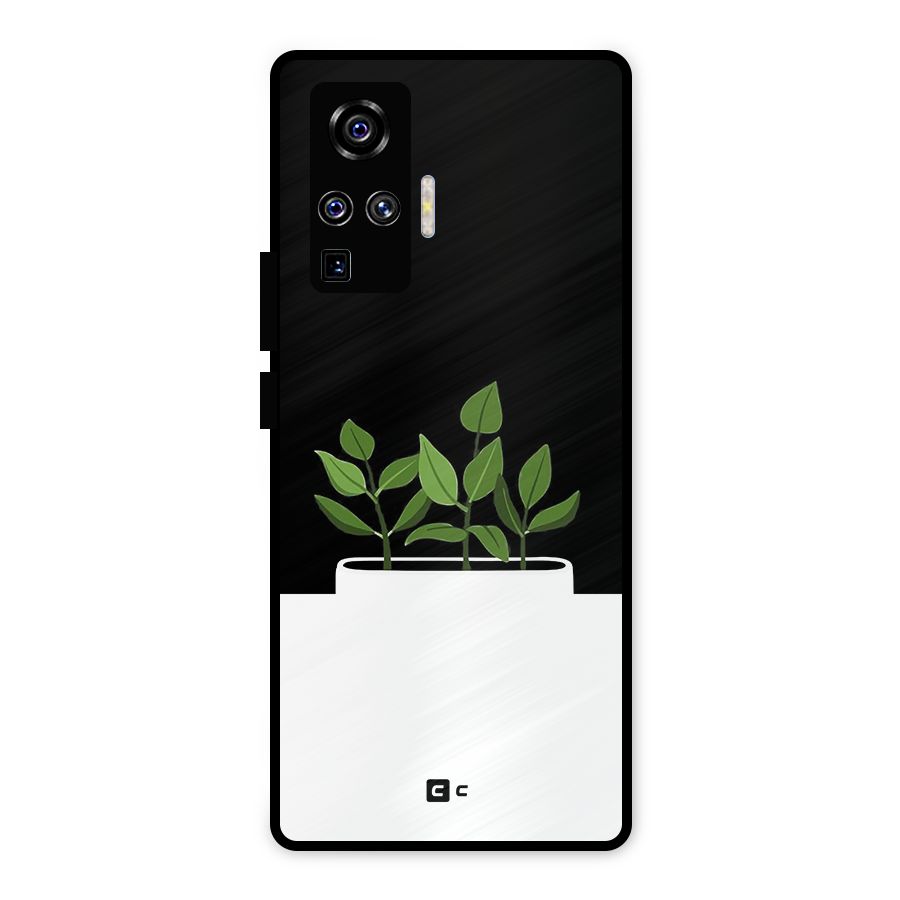 Beautiful Plant Pot Minimalistic Metal Back Case for Vivo X50 Pro