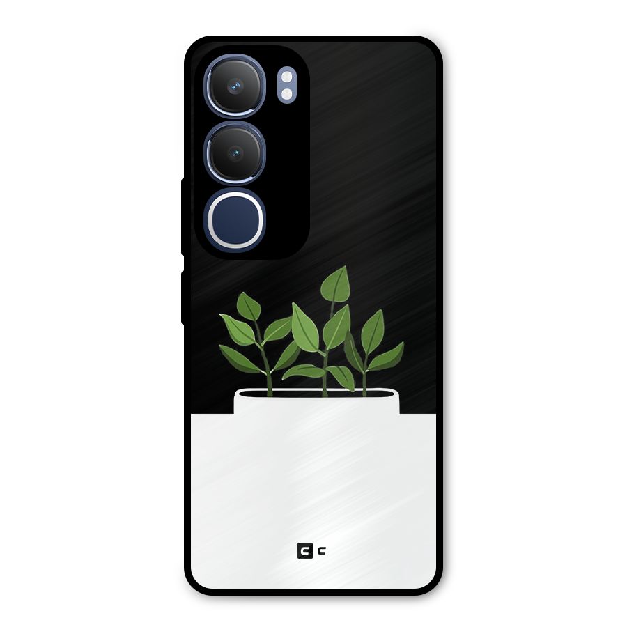 Beautiful Plant Pot Minimalistic Metal Back Case for Vivo Y29