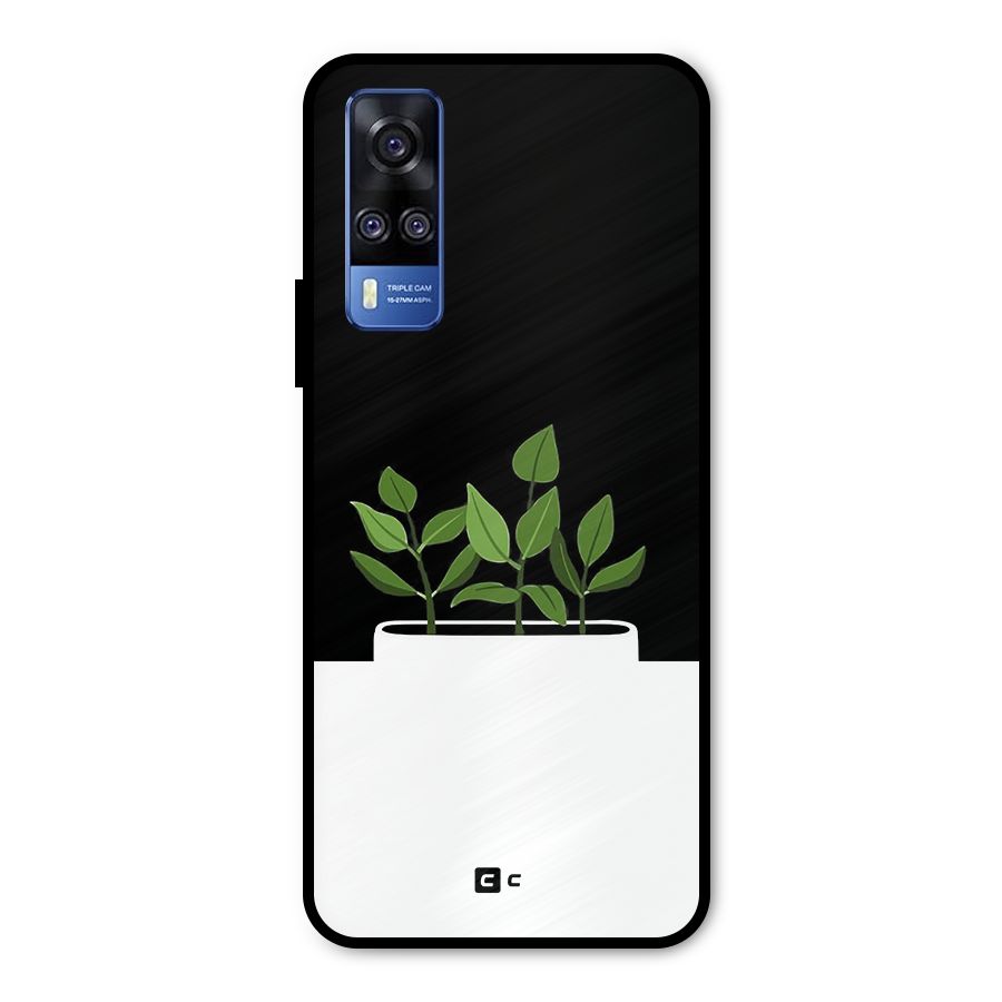 Beautiful Plant Pot Minimalistic Metal Back Case for Vivo Y31