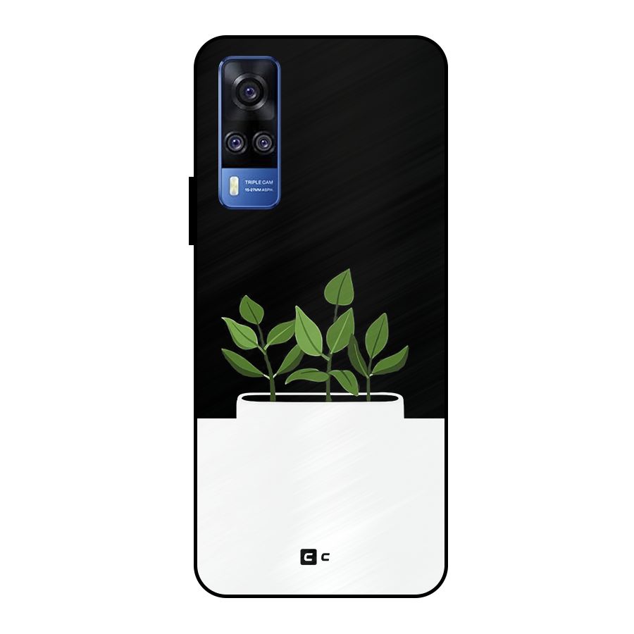 Beautiful Plant Pot Minimalistic Metal Back Case for Vivo Y51