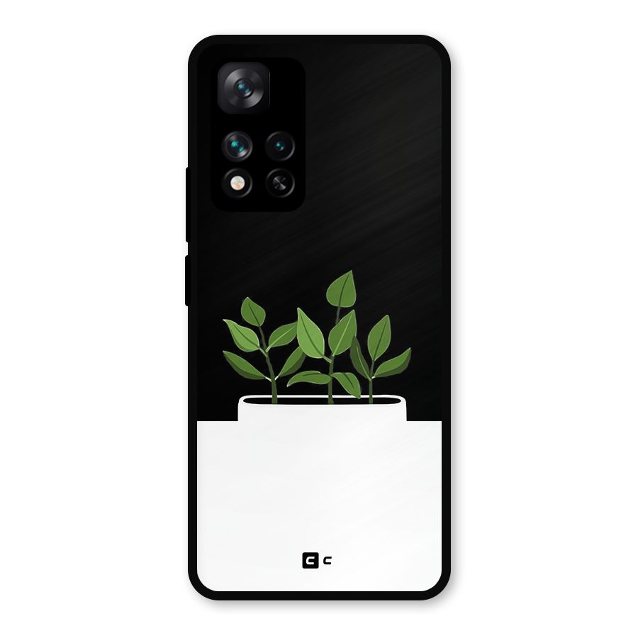 Beautiful Plant Pot Minimalistic Metal Back Case for Xiaomi 11i 5G