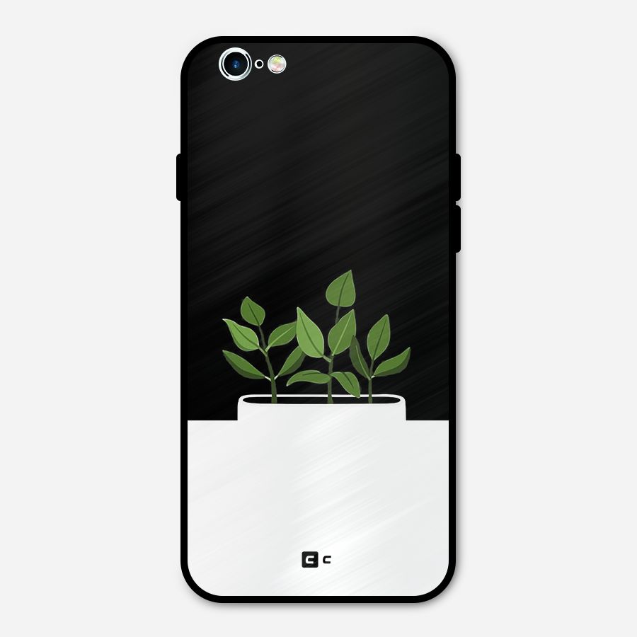 Beautiful Plant Pot Minimalistic Metal Back Case for iPhone 6 6s
