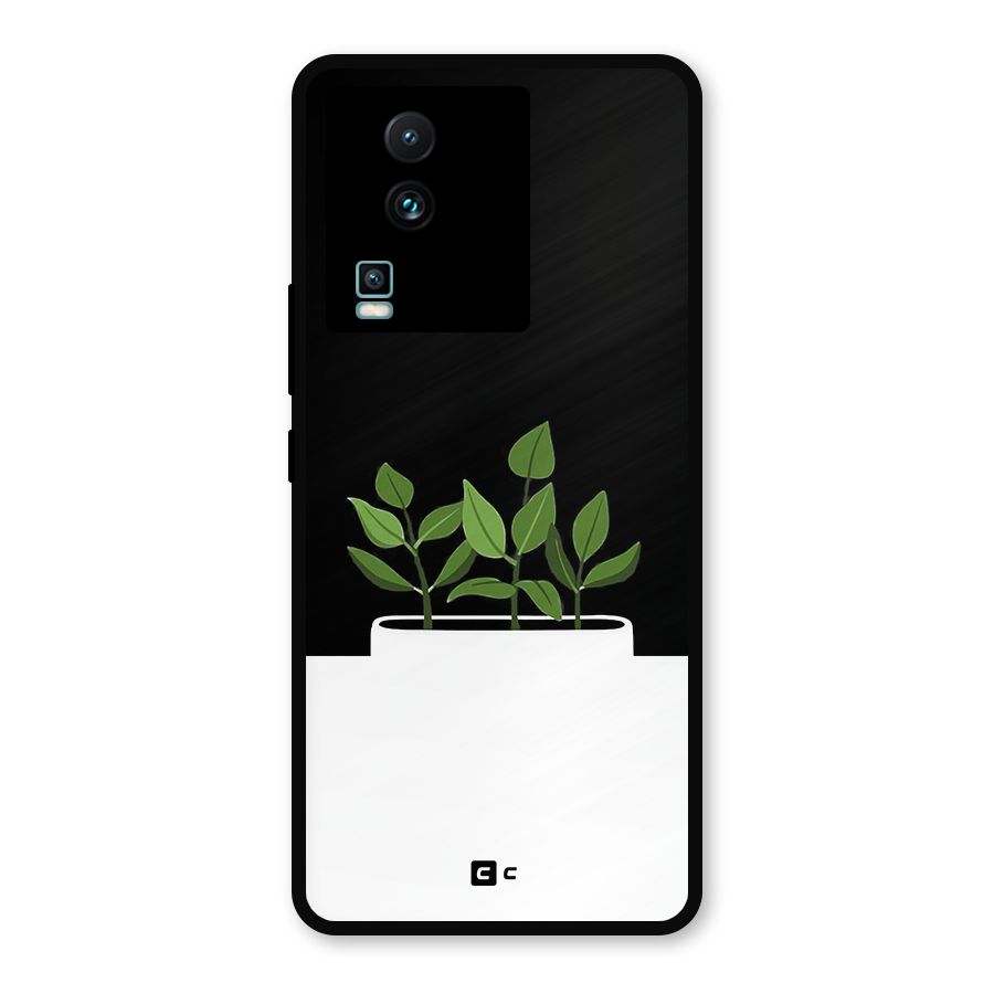 Beautiful Plant Pot Minimalistic Metal Back Case for iQOO Neo 7