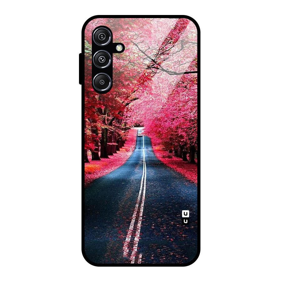 Beautiful Red Trees Glass Back Case for Galaxy M34 5G