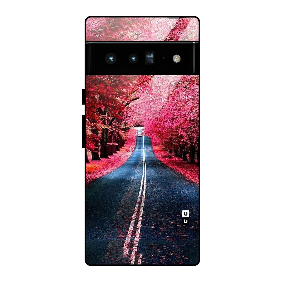 Beautiful Red Trees Glass Back Case for Google Pixel 6 Pro