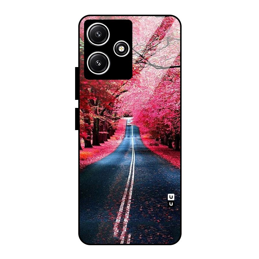 Beautiful Red Trees Glass Back Case for Redmi 12 5G