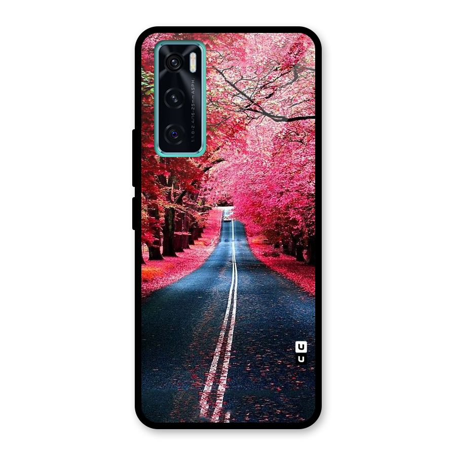 Beautiful Red Trees Glass Back Case for Vivo V20 SE