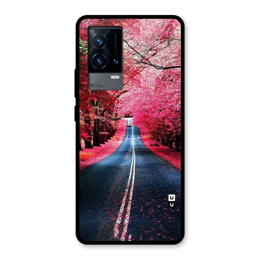 Beautiful Red Trees Glass Back Case for iQOO 9 5G