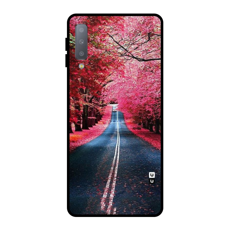 Beautiful Red Trees Metal Back Case for Galaxy A7 (2018)