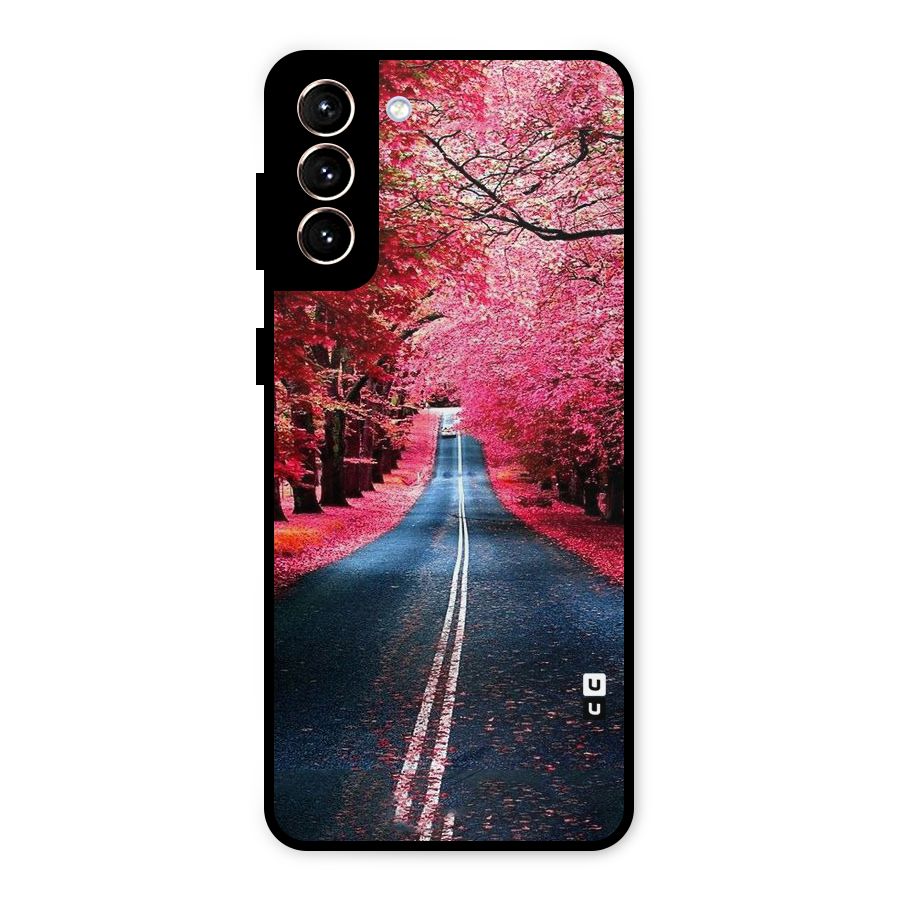 Beautiful Red Trees Metal Back Case for Galaxy S21 Plus