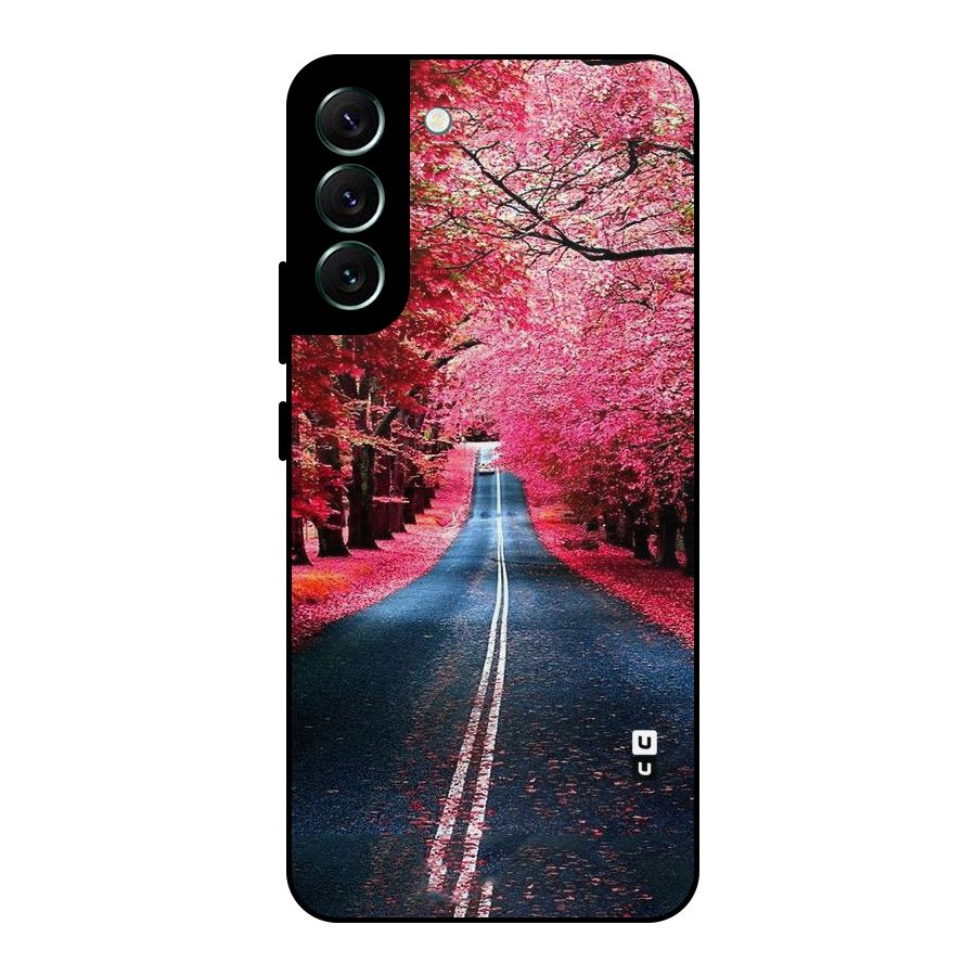 Beautiful Red Trees Metal Back Case for Galaxy S22 Plus 5G