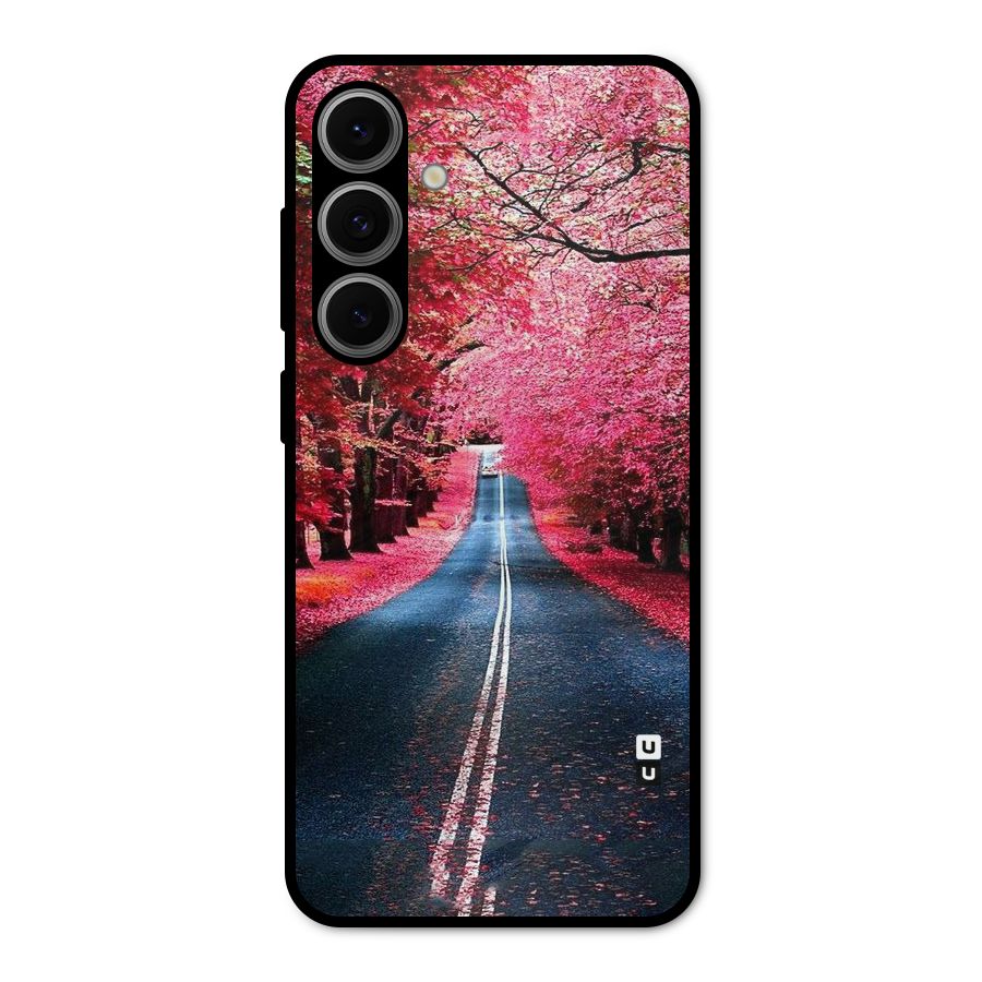 Beautiful Red Trees Metal Back Case for Galaxy S24 FE