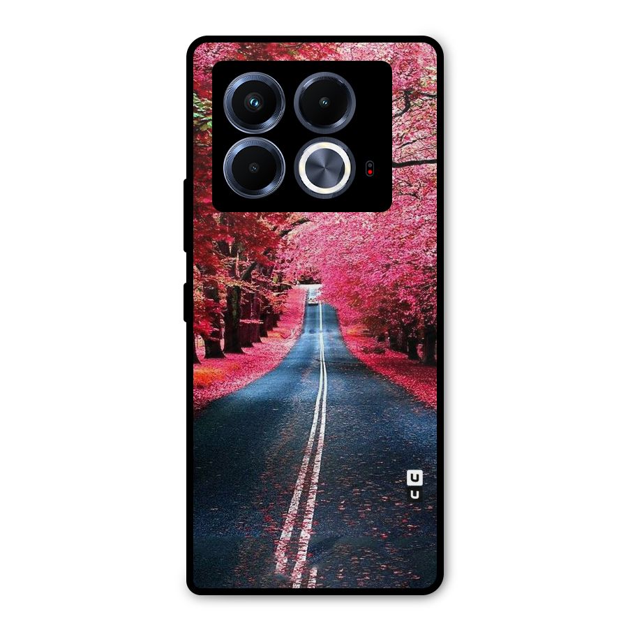 Beautiful Red Trees Metal Back Case for Infinix Note 40 5G