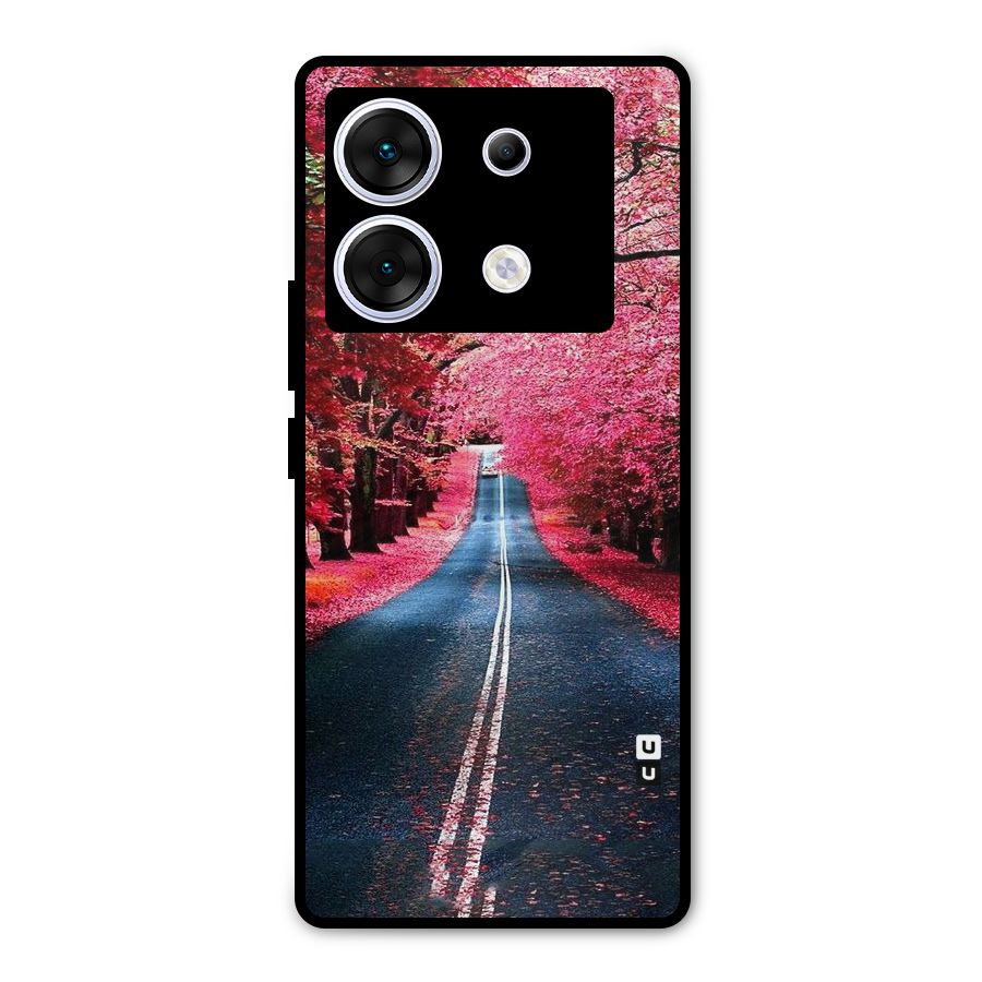 Beautiful Red Trees Metal Back Case for Infinix Zero 30 5G