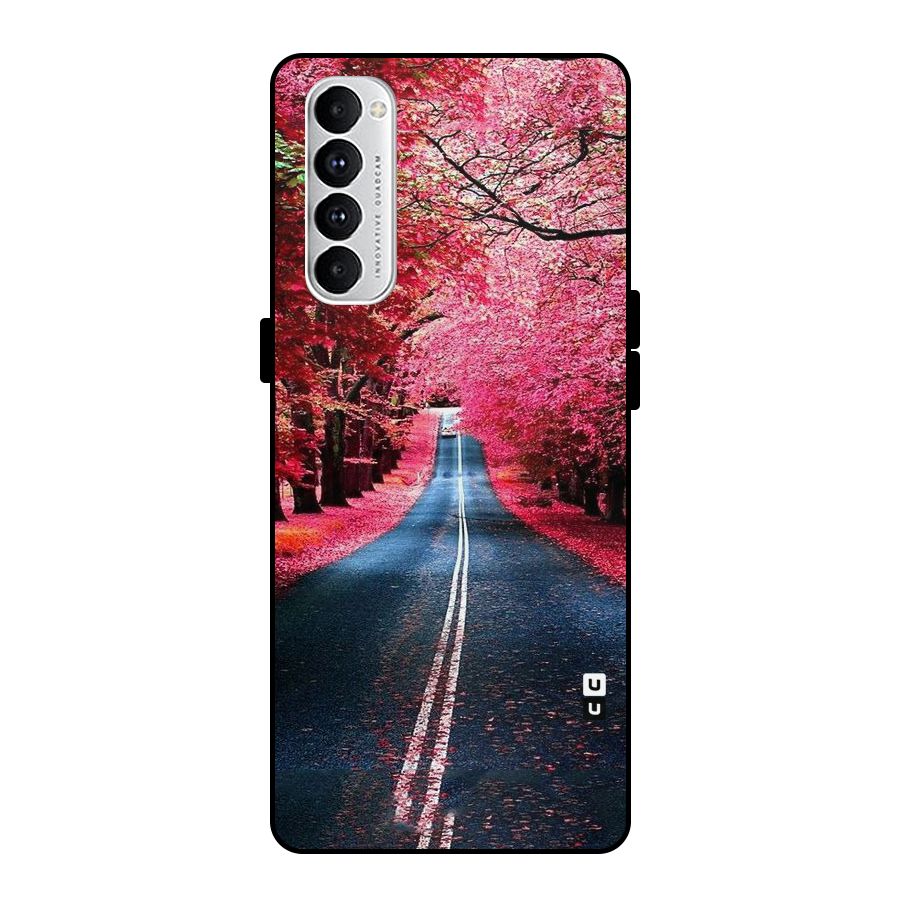 Beautiful Red Trees Metal Back Case for Oppo Reno4 Pro