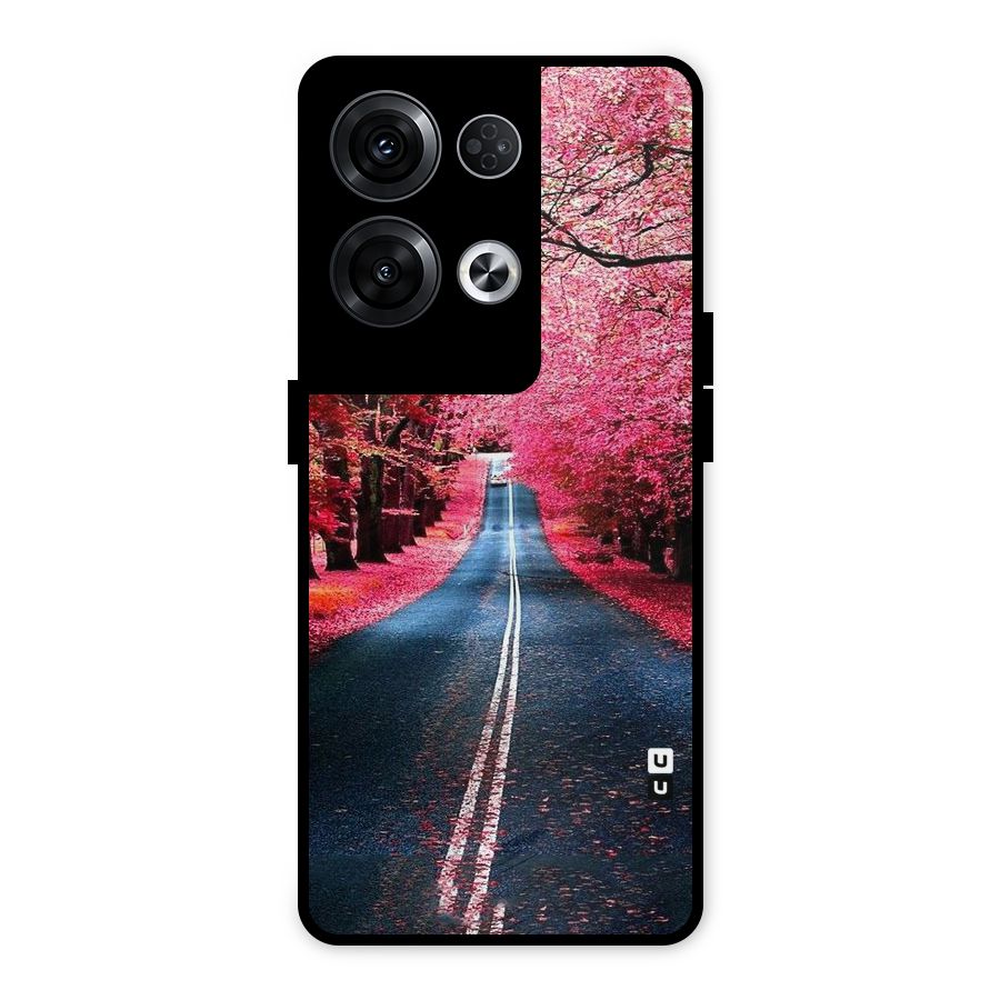 Beautiful Red Trees Metal Back Case for Oppo Reno8 Pro 5G