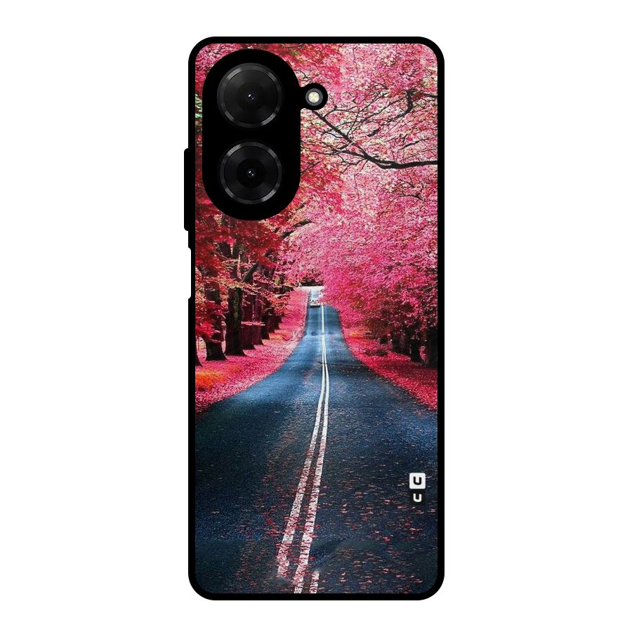 Beautiful Red Trees Metal Back Case for Poco C71