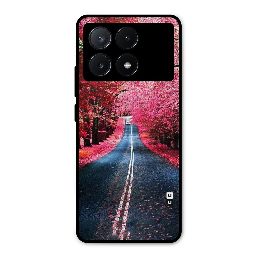 Beautiful Red Trees Metal Back Case for Poco X6 Pro