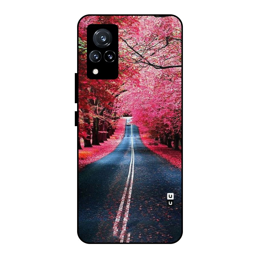 Beautiful Red Trees Metal Back Case for Vivo V21 5G