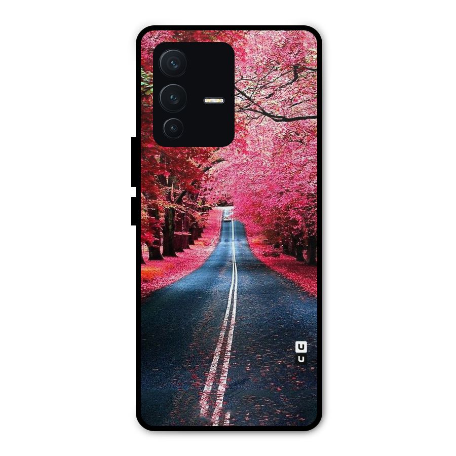 Beautiful Red Trees Metal Back Case for Vivo V23 Pro