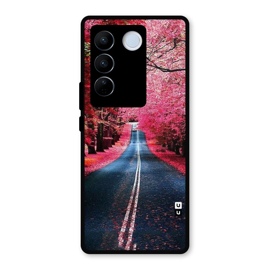 Beautiful Red Trees Metal Back Case for Vivo V27