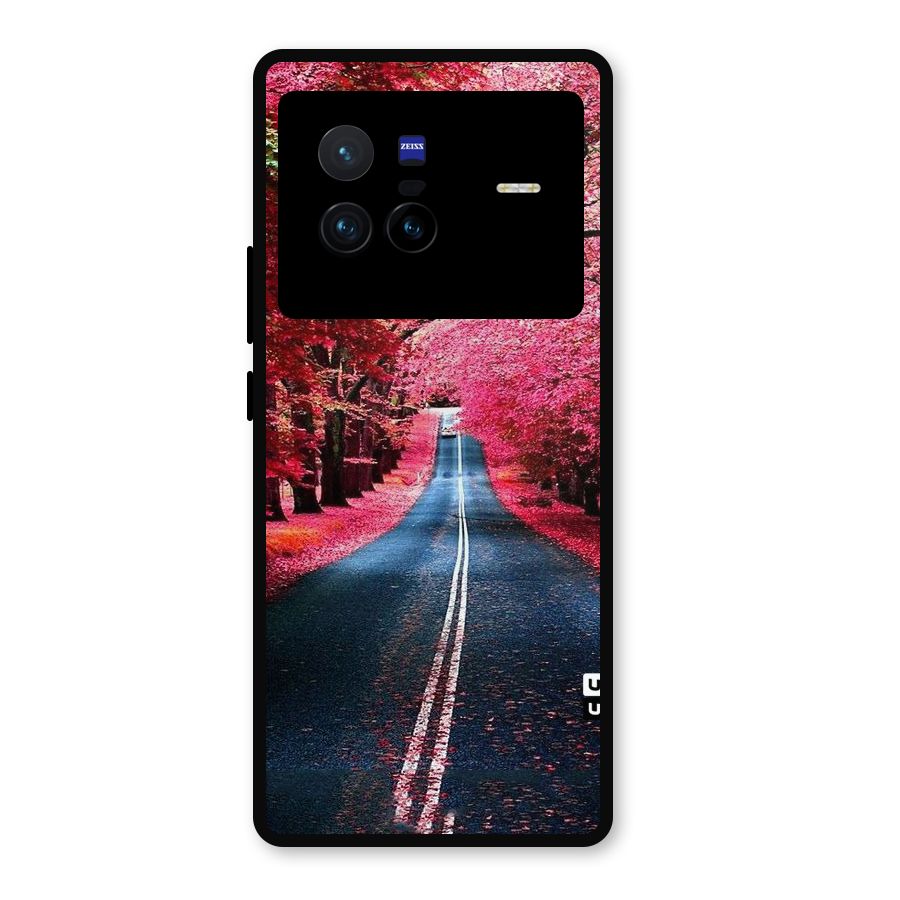 Beautiful Red Trees Metal Back Case for Vivo X80