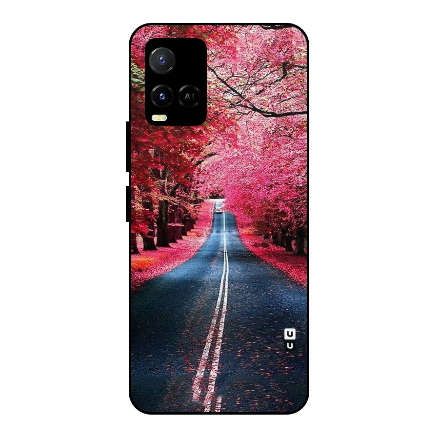 Beautiful Red Trees Metal Back Case for Vivo Y21A