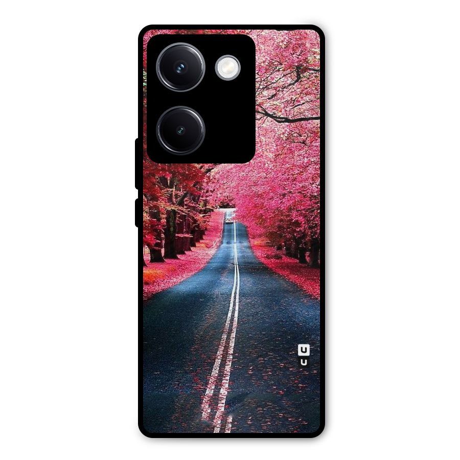 Beautiful Red Trees Metal Back Case for Vivo Y300 Plus