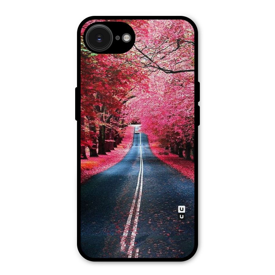 Beautiful Red Trees Metal Back Case for iPhone 16e