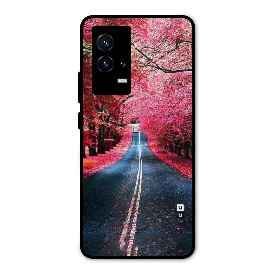 Beautiful Red Trees Metal Back Case for iQOO 9 5G
